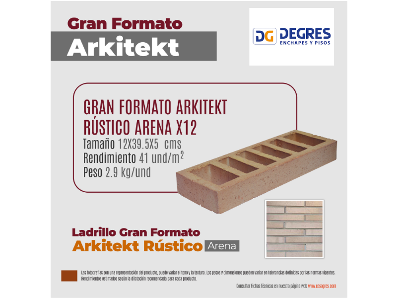 GRAN FORMATO ARKITEKT RUSTICO DE X 12-TG051239HVRP