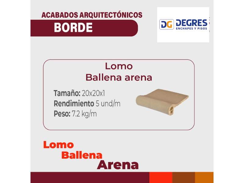 ROMPEOLAS- LOMO DE BALLENA -20X20X1 CMS-5-ARENA -ROJO