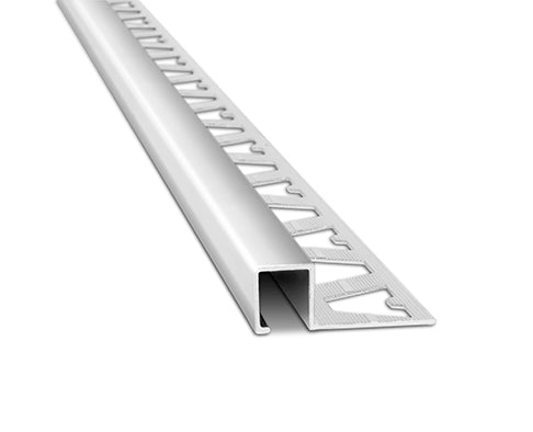 Alumino Guardacanto Quadra Cromo 10X10mmX2.5m