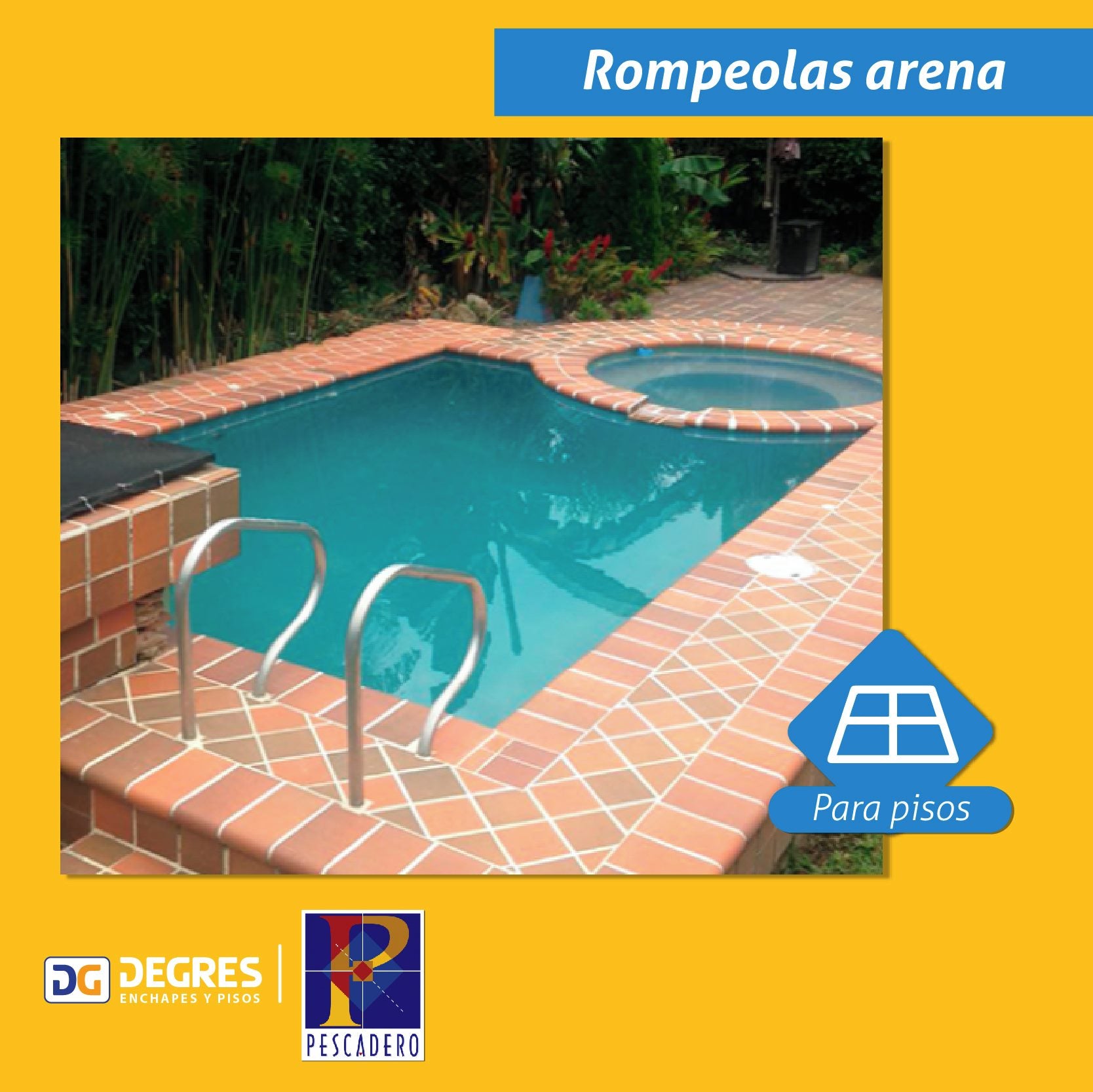 Escala en gres Rompeolas 14.5x25cm  T.P-